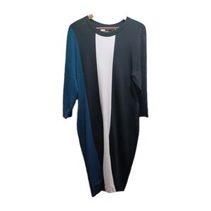 Inc International Concepts NWT Women's Color Block Stretch Knit Dress  Size 2X